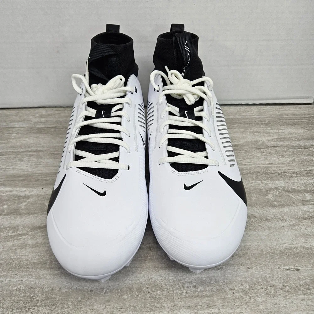 Nike Vapor Edge Pro 360 Football Cleats White Black‎ Panda Mens Size 14.5 NWOB